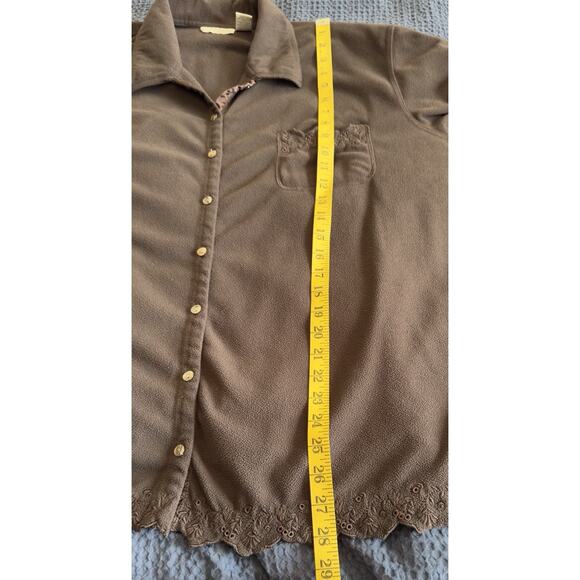 Vintage J Jill Fleece Button Down Shirt Plus Size 2X Excellent Condition! - Picture 6 of 6